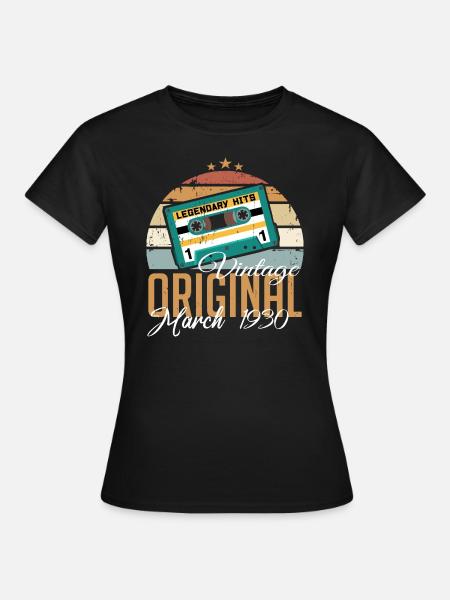 März 1930 Jubiläum 1930 Legenden März - Frauen T-Shirt - Schwarz