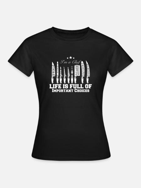 funny chef outfit chef chef gift - Women's T-Shirt - black