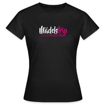 Voyage entre filles 2025 Voyage entre filles Circuit entre filles Voyage entre filles - T-shirt Femme - noir - Devant - AI Model Female 172 dark (172cm)