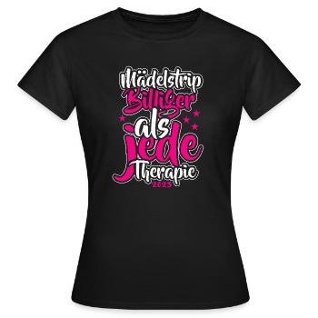 Voyage entre filles 2025 Voyage entre filles Circuit entre filles Voyage entre filles - T-shirt Femme - noir - Devant - AI Model Female 172 dark (172cm)