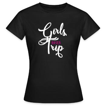 Voyage entre filles 2025 Voyage entre filles Circuit entre filles Voyage entre filles - T-shirt Femme - noir - Devant - AI Model Female 172 dark (172cm)