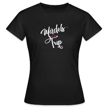 Voyage entre filles 2025 Voyage entre filles Circuit entre filles Voyage entre filles - T-shirt Femme - noir - Devant - AI Model Female 172 dark (172cm)