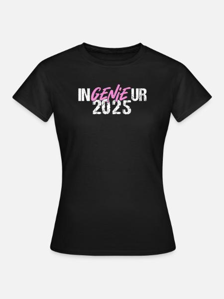 Ingenieur Genie Ingenieurabschluss Sponsion 2025 - Dame-T-shirt - sort