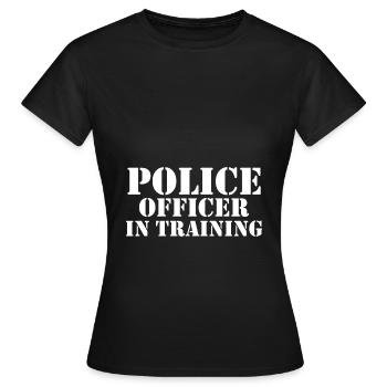 Policier en formation pour les policiers - T-shirt Femme - noir - Devant - AI Model Female 172 dark (172cm)