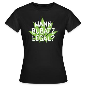 Bubatz - Frauen T-Shirt - Schwarz - Vorne - AI Model Female 172 dark (172cm)