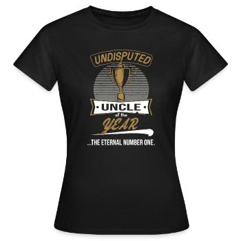 Uncle of the Year Award Trophy for Uncle - Women's T-Shirt - black - Front - AI Model Female 172 dark (172cm)