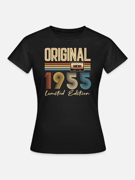 Anniversaire 70 Ans Original 1955 Cadeau Fête - Dame-T-shirt - sort