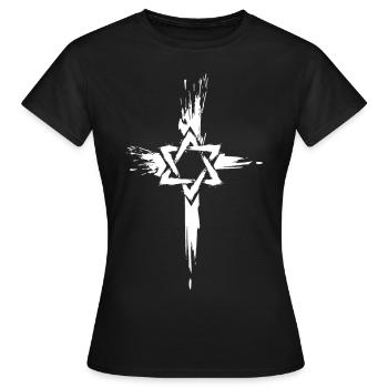 Messianische Juden Judenchristen Symbol - Frauen T-Shirt - Schwarz - Vorne - AI Model Female 172 dark (172cm)