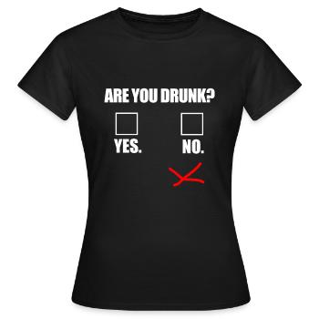 T’es un ivrogne ivre - T-shirt Femme - noir - Devant - AI Model Female 172 dark (172cm)