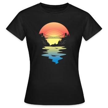 Clifton Suspension Bridge - Bristol Bridge Avon - Women's T-Shirt - black - Front - AI Model Female 172 dark (172cm)