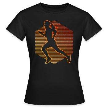 Jogging Course Course Hommes Jogging Femmes - T-shirt Femme - noir - Devant - AI Model Female 172 dark (172cm)