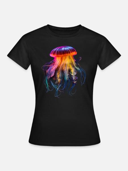 Méduses néon - T-shirt Femme - noir