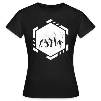 Jouer au tennis Jouer au tennis Jouer au tennis - T-shirt Femme - noir - Devant - AI Model Female 172 dark (172cm)