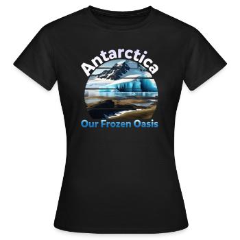 L’Antarctique, notre gelée - T-shirt Femme - noir - Devant - AI Model Female 172 dark (172cm)