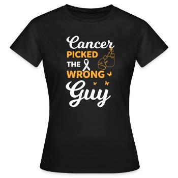 Mauvais garçon élu : sensibilisation au cancer - T-shirt Femme - noir - Devant - AI Model Female 172 dark (172cm)