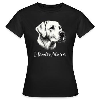 Labrador Retriever Chien Propriétaire de chien Chien de famille - T-shirt Femme - noir - Devant - AI Model Female 172 dark (172cm)