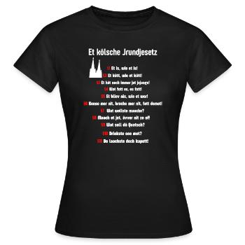 Carnival Cologne Basic Law Cologne Alaaf Cologne - Women's T-Shirt - black - Front - AI Model Female 172 dark (172cm)