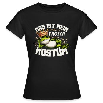 Karneval Frosch Kostüm Verkleiden Köln Kölle Alaaf - Frauen T-Shirt - Schwarz - Vorne - AI Model Female 172 dark (172cm)