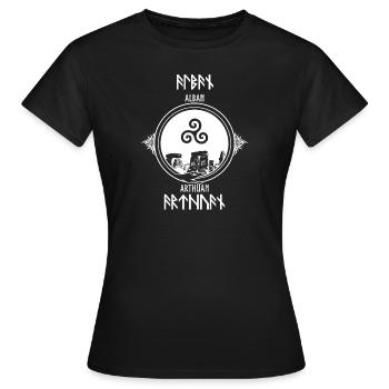 Winter Solstice Celtic Jul Runes Vikings - Women's T-Shirt - black - Front - AI Model Female 172 dark (172cm)