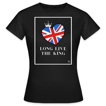 Long Live The King iii United Kingdom - T-shirt Femme - noir - Devant - AI Model Female 172 dark (172cm)