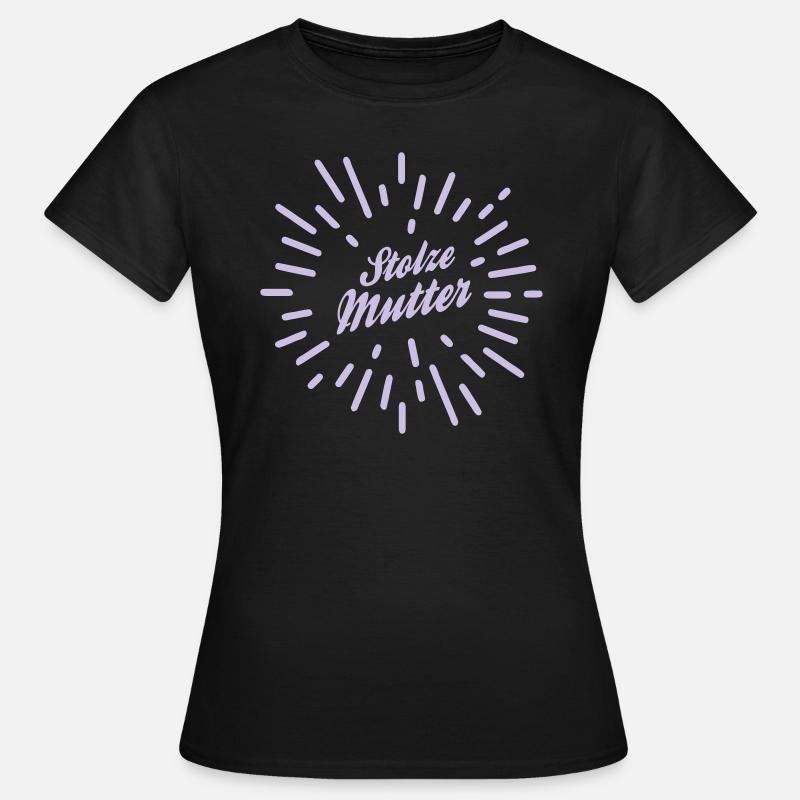 Stolt mor - Dame-T-shirt - sort