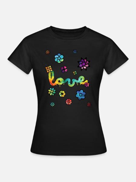 LOVE - Frauen T-Shirt - Schwarz