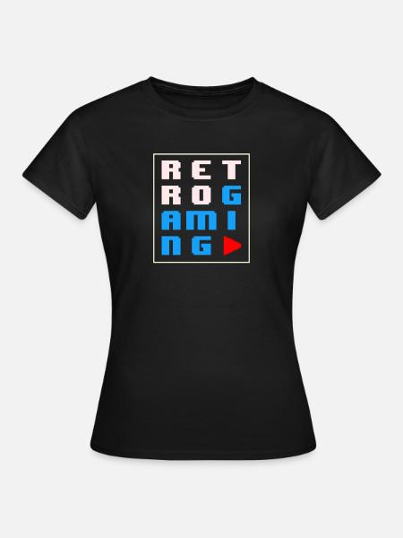 Retrogaming - Frauen T-Shirt - Schwarz