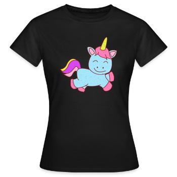 Unicorn drawing - Women's T-Shirt - black - Front - AI Model Female 172 dark (172cm)