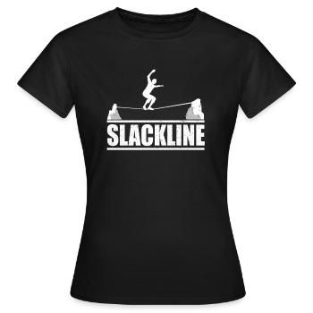 Slackline Slackline Gift pour Slackliner - T-shirt Femme - noir - Devant - AI Model Female 172 dark (172cm)