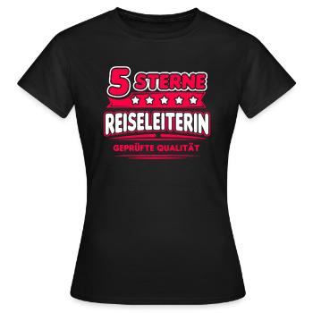5 Sterne Reiseleiterin - geprüfte Qualität - Frauen T-Shirt - Schwarz - Vorne - AI Model Female 172 dark (172cm)