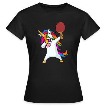 Ping-ping -Ping -ping-cong - T-shirt Femme - noir - Devant - AI Model Female 172 dark (172cm)