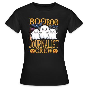 Journalist uu Lustiger Journalist - Frauen T-Shirt - Schwarz - Vorne - AI Model Female 172 dark (172cm)