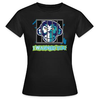 Angry Monkey - Frauen T-Shirt - Schwarz - Vorne - AI Model Female 172 dark (172cm)