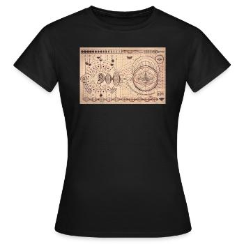 Designer trend drawing - Women's T-Shirt - black - Front - AI Model Female 172 dark (172cm)