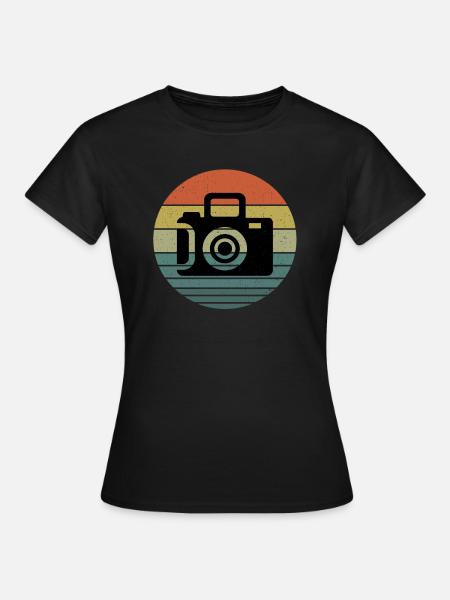 Fotografie - Frauen T-Shirt - Schwarz