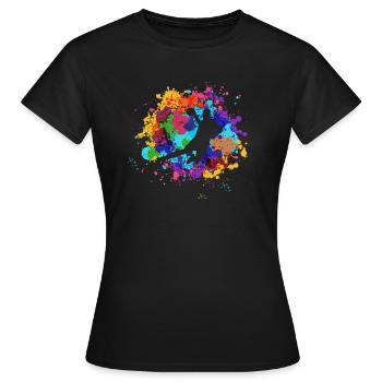 Handball - Frauen T-Shirt - Schwarz - Vorne - AI Model Female 172 dark (172cm)
