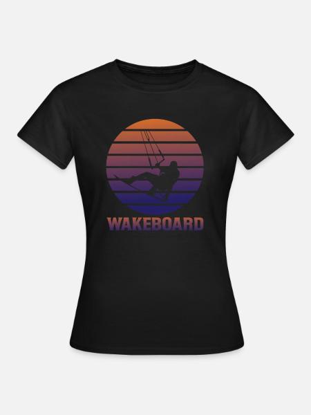 Wakeboard - Frauen T-Shirt - Schwarz