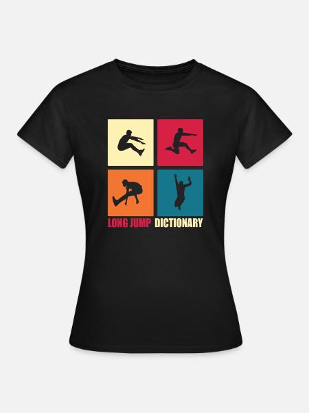 Weitsprung Lexikon Lustiges Geschenk - Frauen T-Shirt - Schwarz