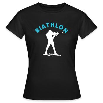 Biathlon - T-shirt Femme - noir - Devant - AI Model Female 172 dark (172cm)