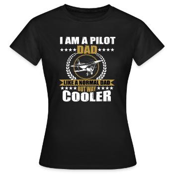 Pilot dad - Women's T-Shirt - black - Front - AI Model Female 172 dark (172cm)