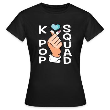 K-Pop Squad - Frauen T-Shirt - Schwarz - Vorne - AI Model Female 172 dark (172cm)