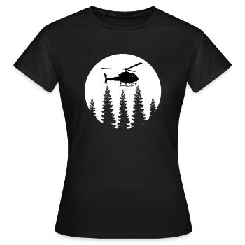 Hubschrauber - Frauen T-Shirt - Schwarz - Vorne - AI Model Female 172 dark (172cm)