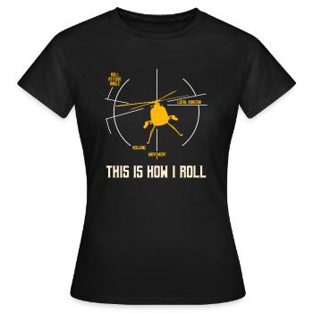 Hubschrauber - Frauen T-Shirt - Schwarz - Vorne - AI Model Female 172 dark (172cm)