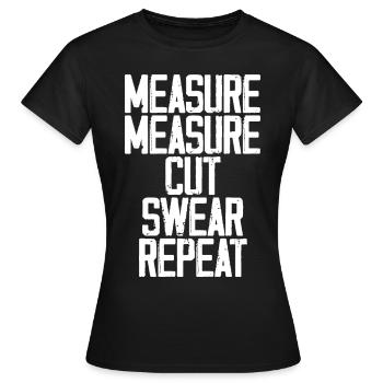 Mesure Mesure Coupe Jurer Répéter 3 - T-shirt Femme - noir - Devant - AI Model Female 172 dark (172cm)