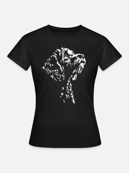 Cockapoo Silhouette Dog Dog Wilsigns - Women's T-Shirt - black