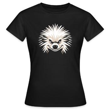 Stachelschwein - Frauen T-Shirt - Schwarz - Vorne - AI Model Female 172 dark (172cm)