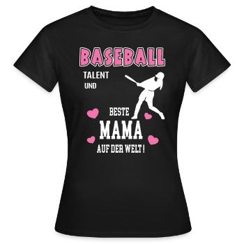 Baseball Beste Mama Mutter Muttertag Geburtstag - Frauen T-Shirt - Schwarz - Vorne - AI Model Female 172 dark (172cm)