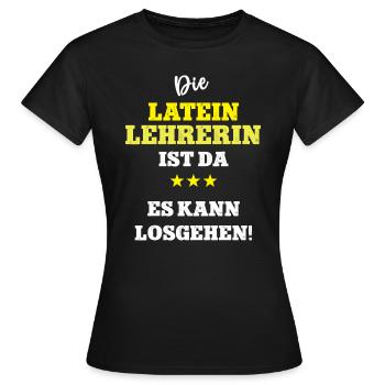 Lehrerin Latein Griechisch Latinistik Sprache - Frauen T-Shirt - Schwarz - Vorne - AI Model Female 172 dark (172cm)