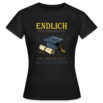 Lizenz zum Klugscheißen - Frauen T-Shirt - Schwarz - Vorne - AI Model Female 172 dark (172cm)