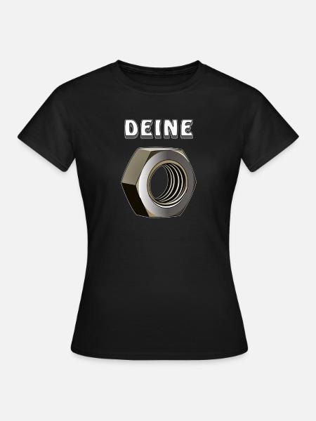 DEINE MUTTER - Frauen T-Shirt - Schwarz